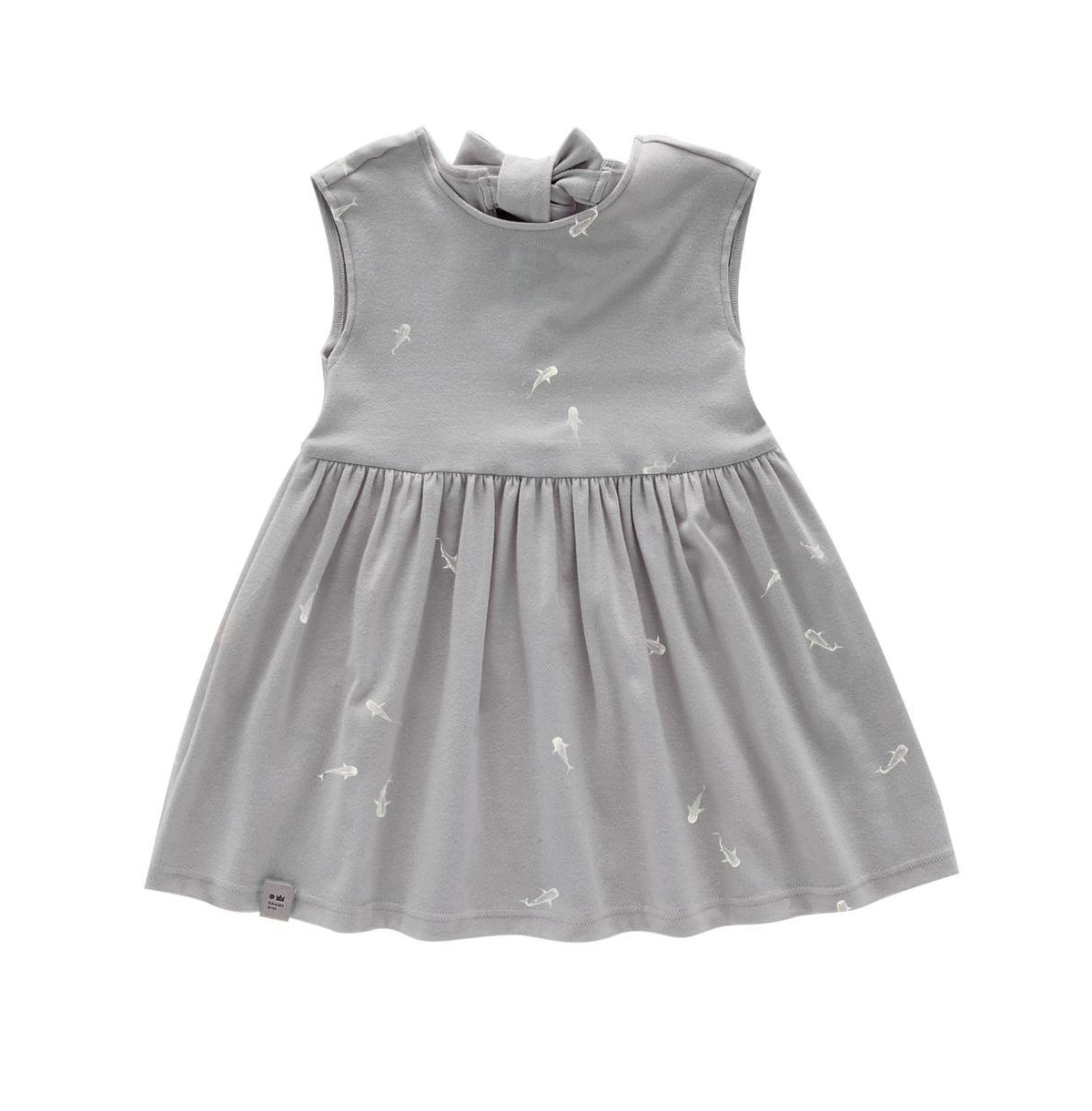 Omamimini Toddler|child Girls, Sleeveless Fit & Flare Jersey Dress In Grey