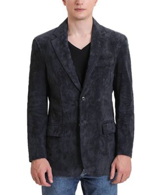 Men's Men Grant 2-Button Suede Leather Blazer