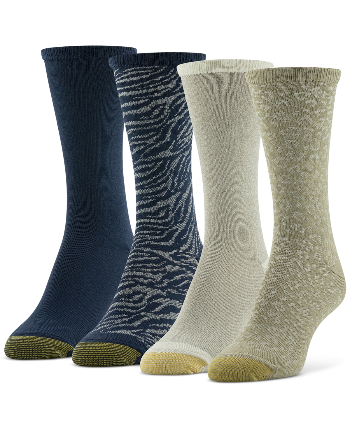 Gold Toe Women's 4-pk. Animal-print Crew Socks In Asst Animal Print