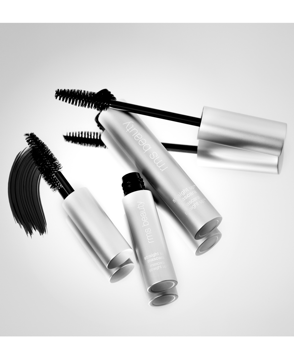 Rms Beauty Straight Up Volumizing Peptide Mascara, Travel Size In Hd Black