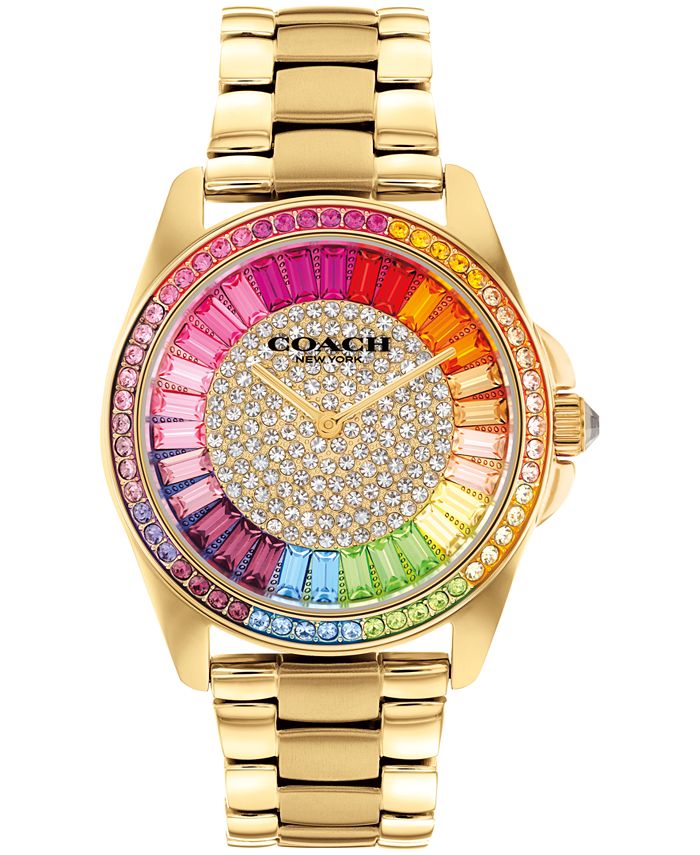 COACH Women s Greyson Gold Tone Stainless Steel Watch 36mm Macy s