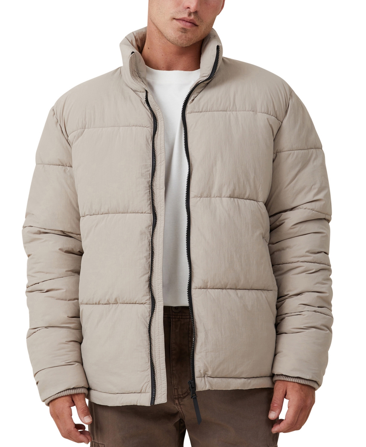 Cotton On Men's Mother Puffer Jacket In Stone