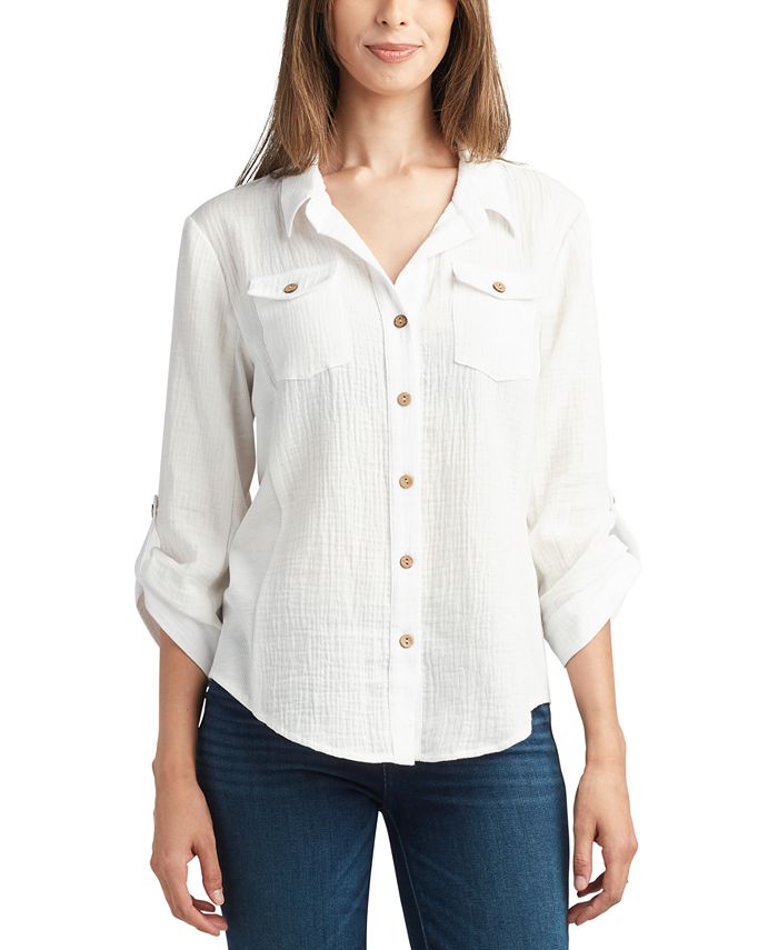 Junior white discount dress shirt