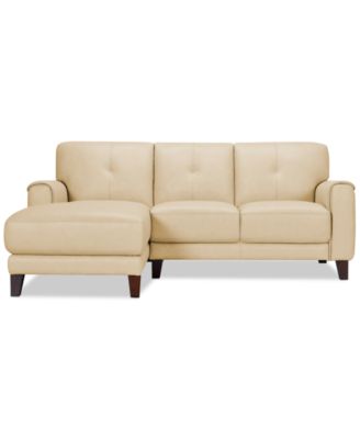Ashlinn 86" 2-Pc. Pastel Leather Sectional