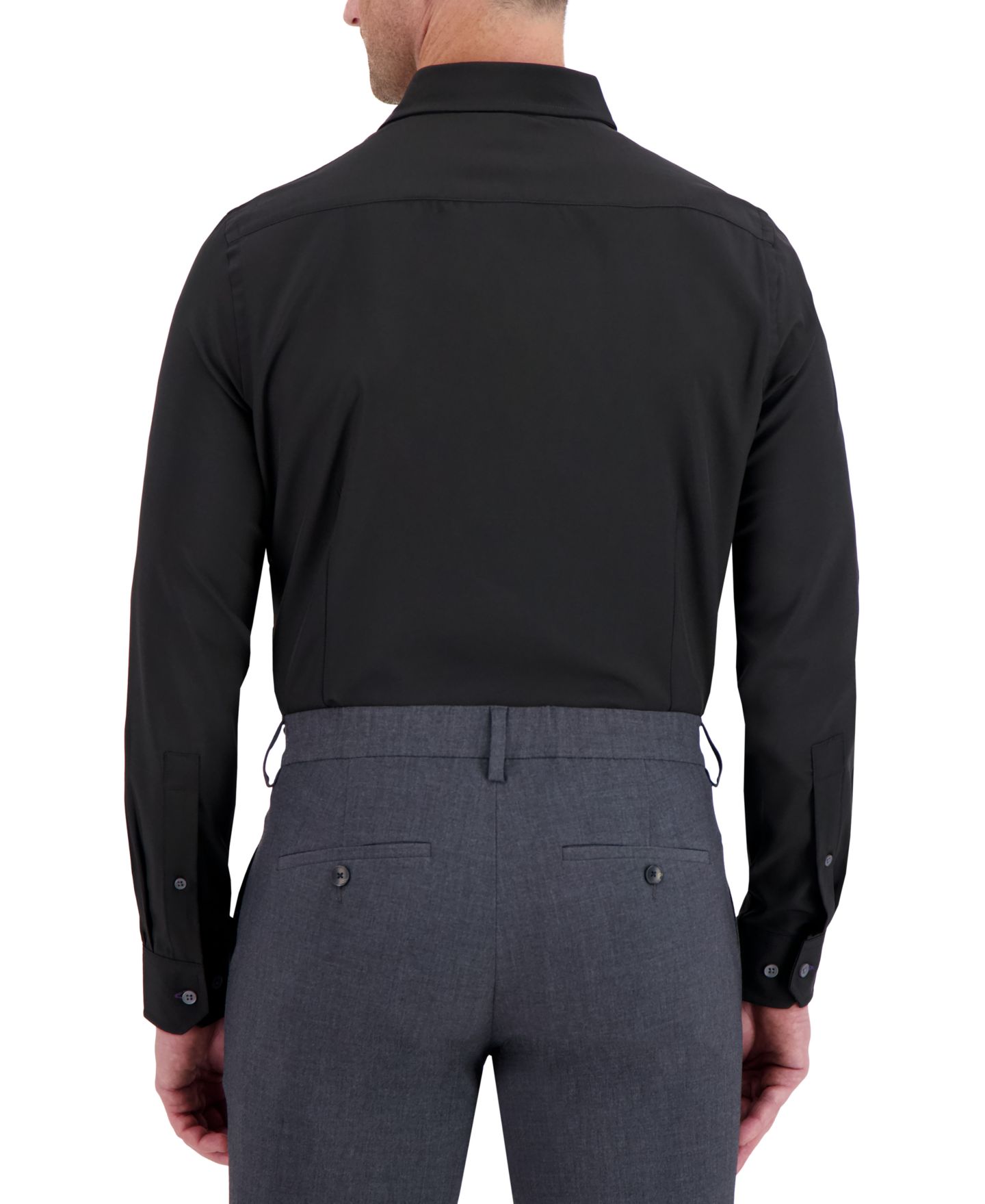 Мужская рубашка Report Collection Slim-Fit Solid Woven, цвет: Чёрный — фото 2
