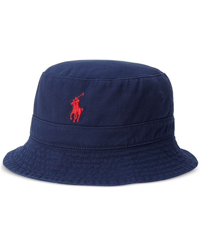 Polo Ralph Lauren Men's Reversible Plaid Flannel Bucket Hat - Macy's