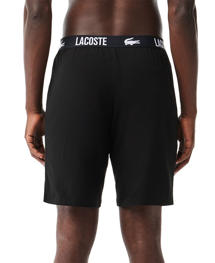 Lacoste Men's Straight Fit Logo Band Pajama Shorts - Macy's