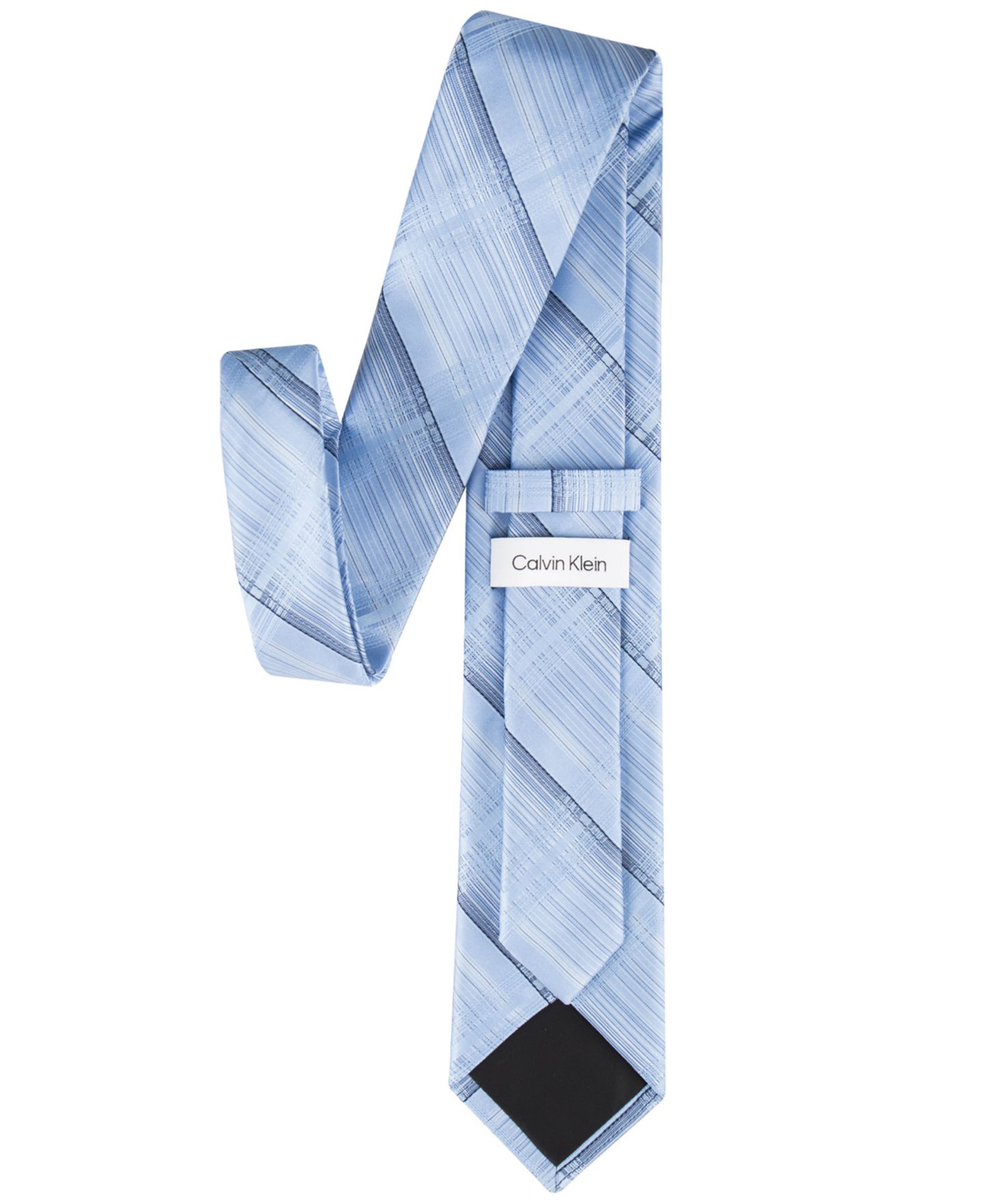 Мужской галстук Calvin Klein Ansel Shaded Plaid Tie, цвет: Светлый синий — фото 3