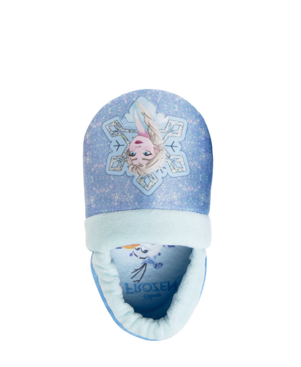 Shop Disney Toddler Girls Frozen Anna, Elsa And Olaf Dual Sizes Slippers In Blue