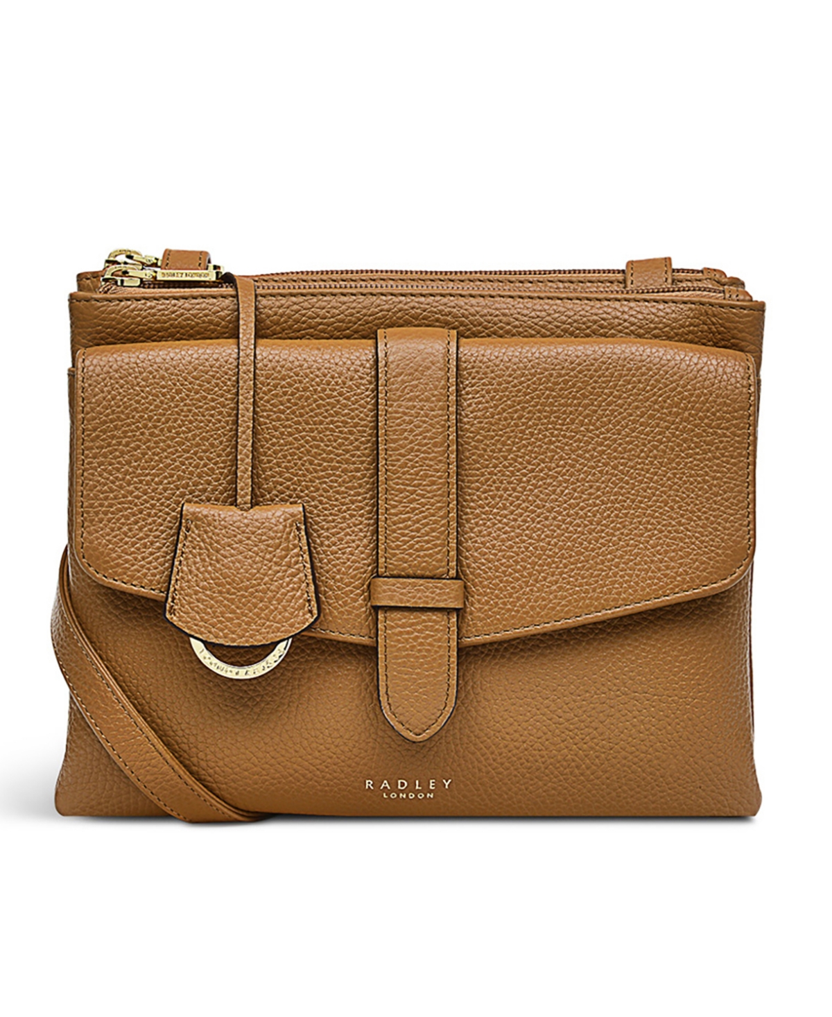 Radley London Foresters Drive Small Zip Top Crossbody Bag In Caramel