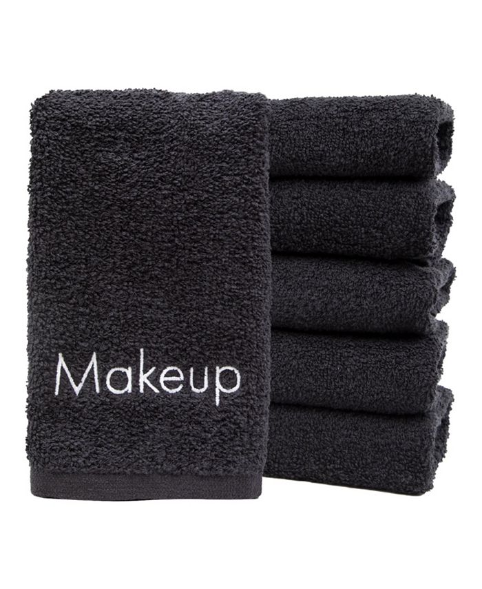 Arkwright Home Embroidered Makeup Remover Towels (Pack of 6), 11x17 in