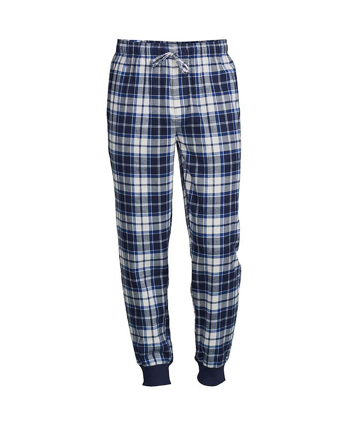 Lands' End Men's Flannel Jogger Pajama Pants Macy's