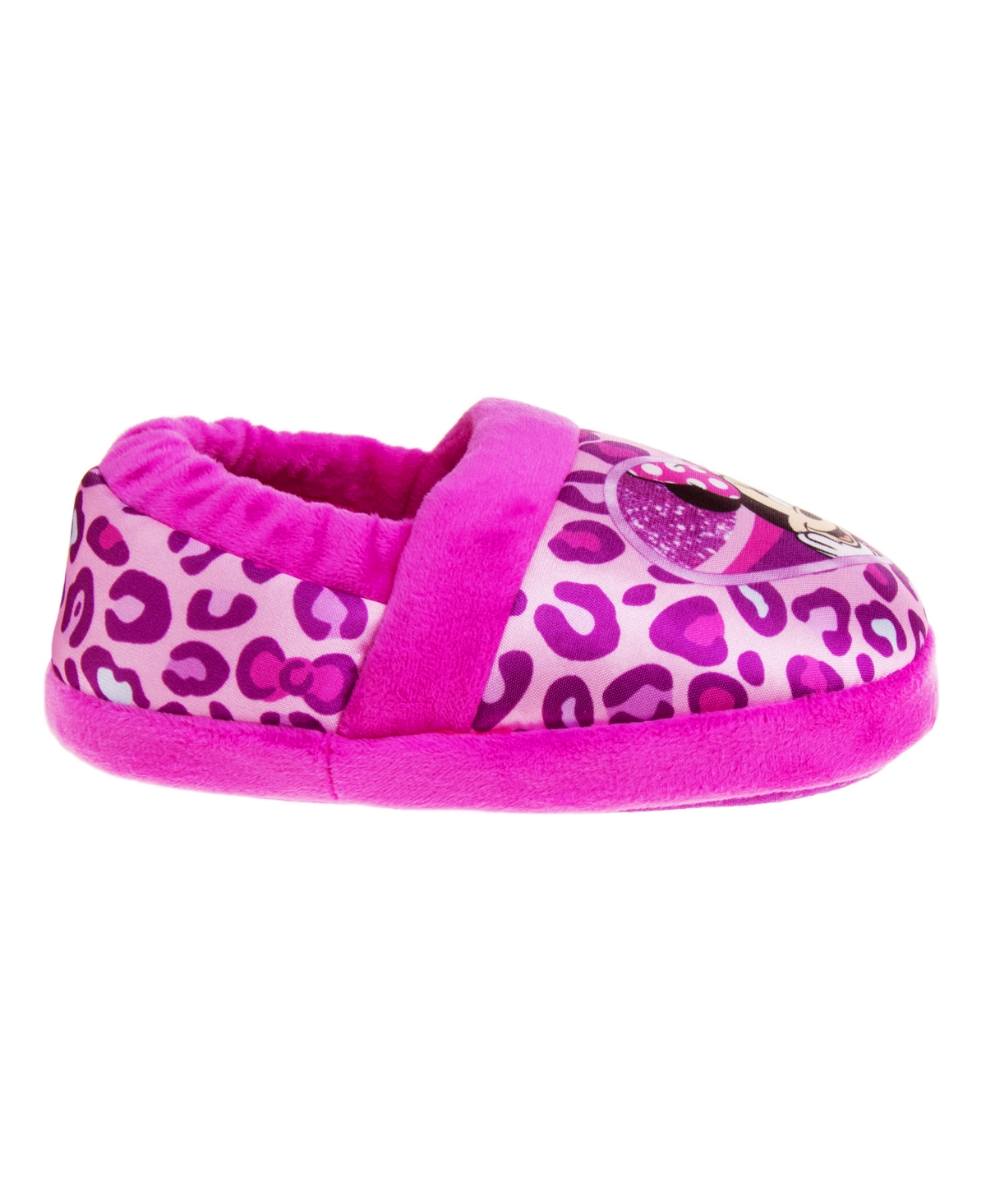Disney Little Girls Minnie Mouse Dual Sizes Slippers In Hot Pink,purple