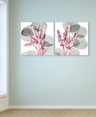 Eucalyptus Bush 1 2 Frameless Free Floating Tempered Glass Panel Graphic Wall Art, 24" x 24" x 0.2" Each, Set of 2