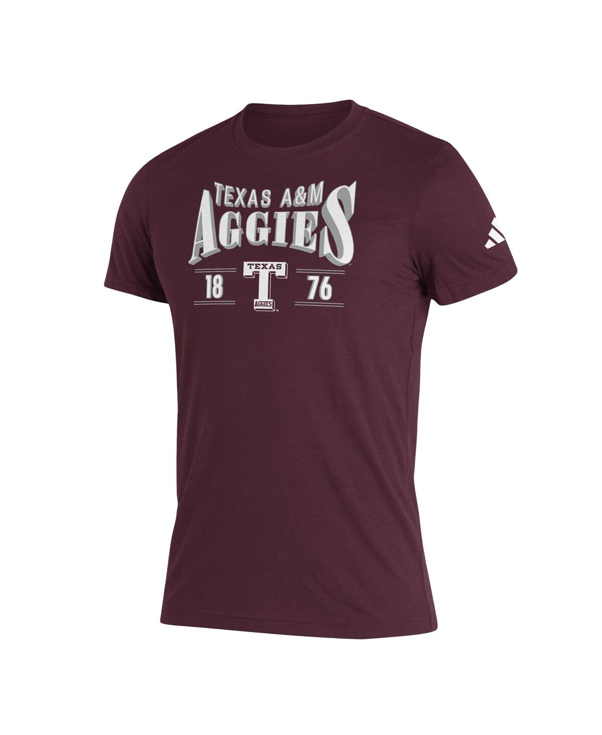 Men's adidasTexas A&M Aggies Along The Shadow Tri-Blend T-shirt - Maroon