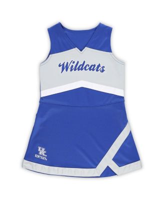 Girls Preschool Royal, Gray Kentucky Wildcats Two-Piece Cheer Captain Jumper Dress and Bloomers Set