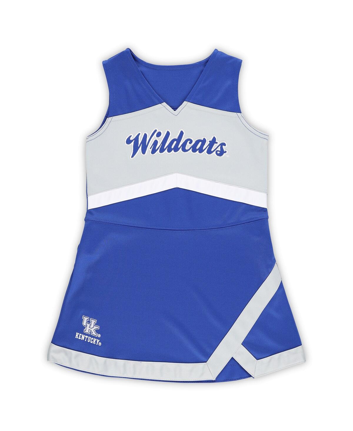 Girls Preschool Gray Kentucky Wildcats Two-Piece Cheer Captain Jumper Dress and Bloomers Set - Gray