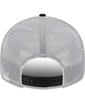 Men's Black Chicago White Sox Circle Trucker Low Profile 9FIFTY Snapback Hat