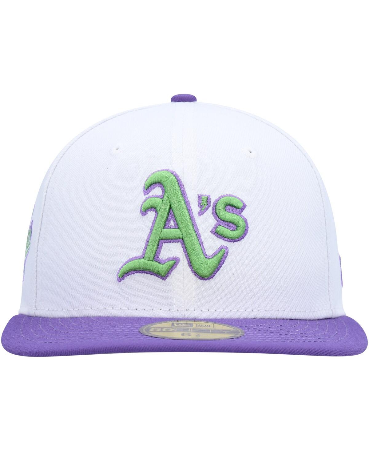 Men's New EraOakland Athletics 1989 World Series Side Patch 59FIFTY Fitted Hat - White