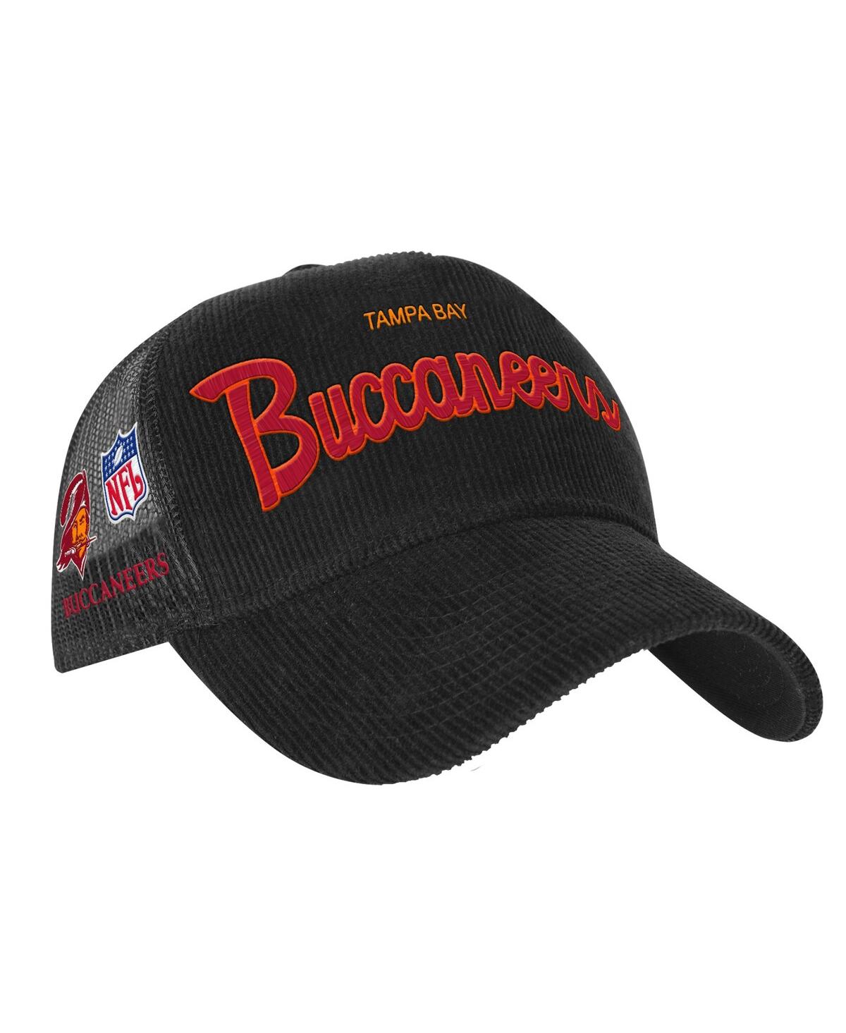 Mitchell & Ness Kids' Youth Boys And Girls  Black Tampa Bay Buccaneers Times Up Precurved Trucker Adjustabl