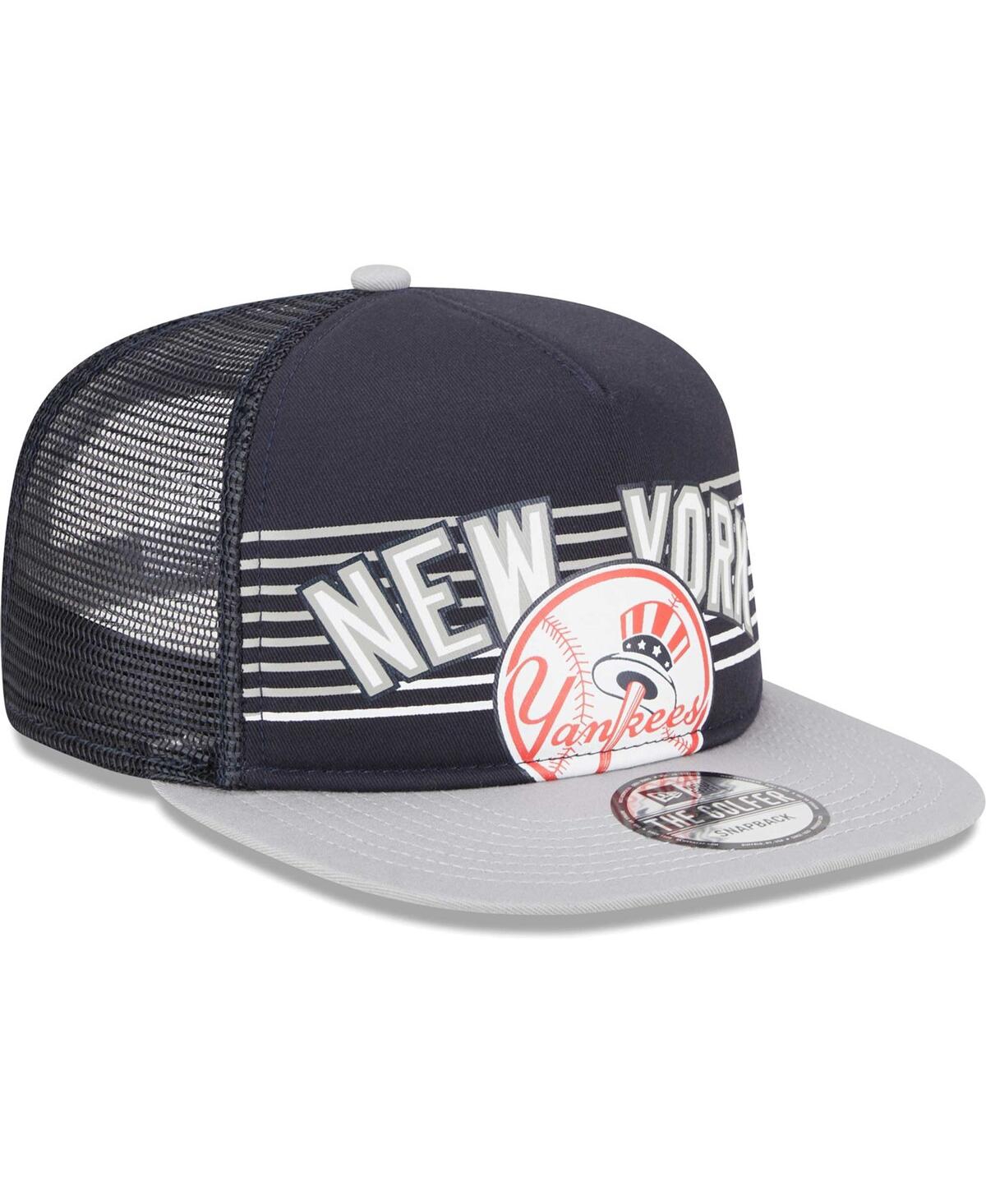 Shop New Era Men's  Navy New York Yankees Speed Golfer Trucker Snapback Hat