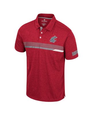 Men's Crimson Washington State Cougars No Problemo Polo Shirt