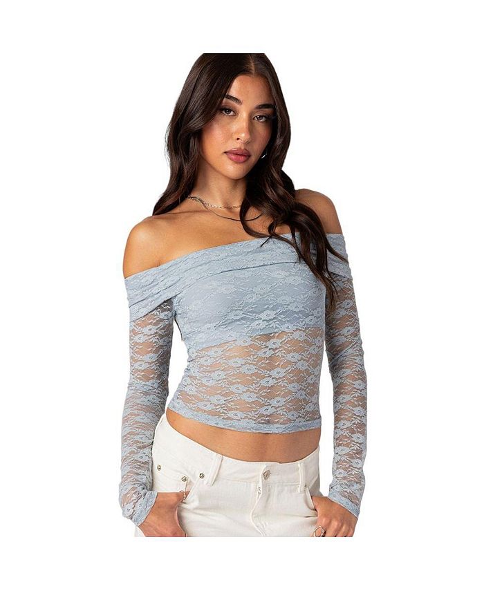 Macys sales sheer tops