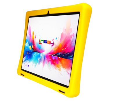New 10.1" Funny Kids Tablet Octa Core 256GB with Yellow Kids Defender Case and Smart Dog Toy New Android 15