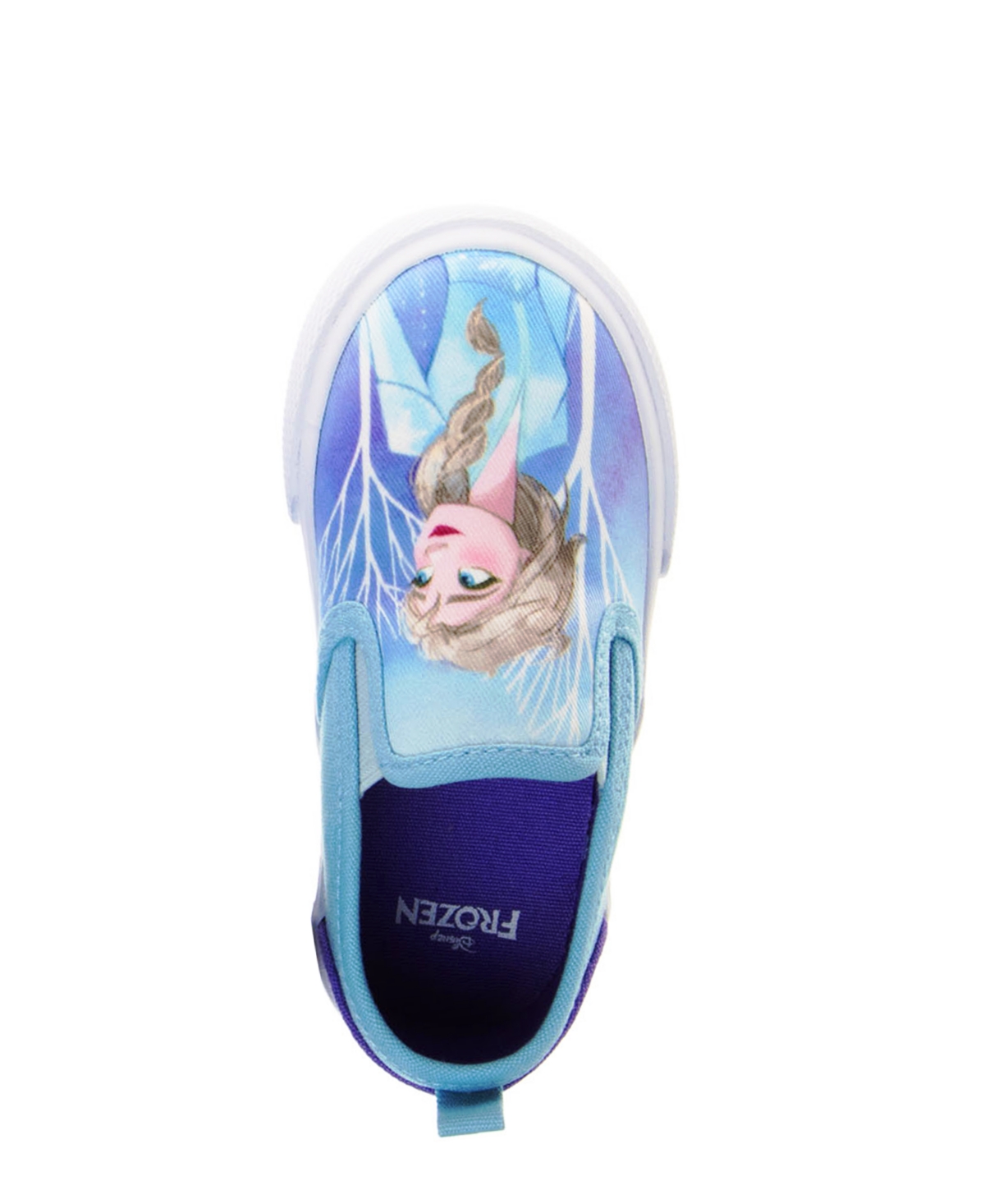 Disney Little Girls Frozen Slip On Canvas Sneakers In Blue