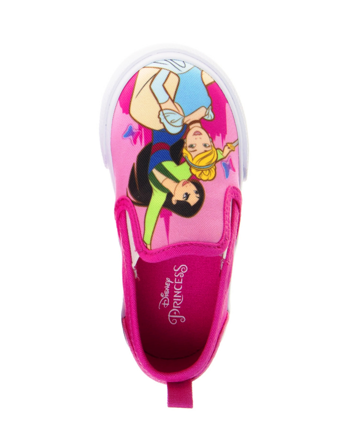 Shop Disney Toddler Girls Princess Slip On Canvas Sneakers In Pink