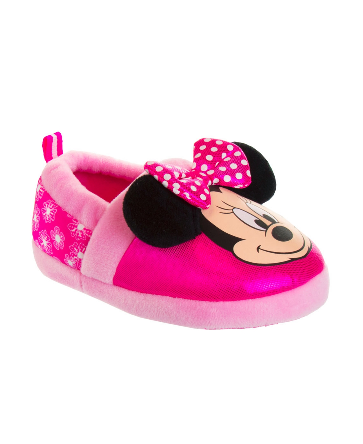 DISNEY TODDLER GIRLS MINNIE MOUSE DUAL SIZES HOUSE SLIPPERS