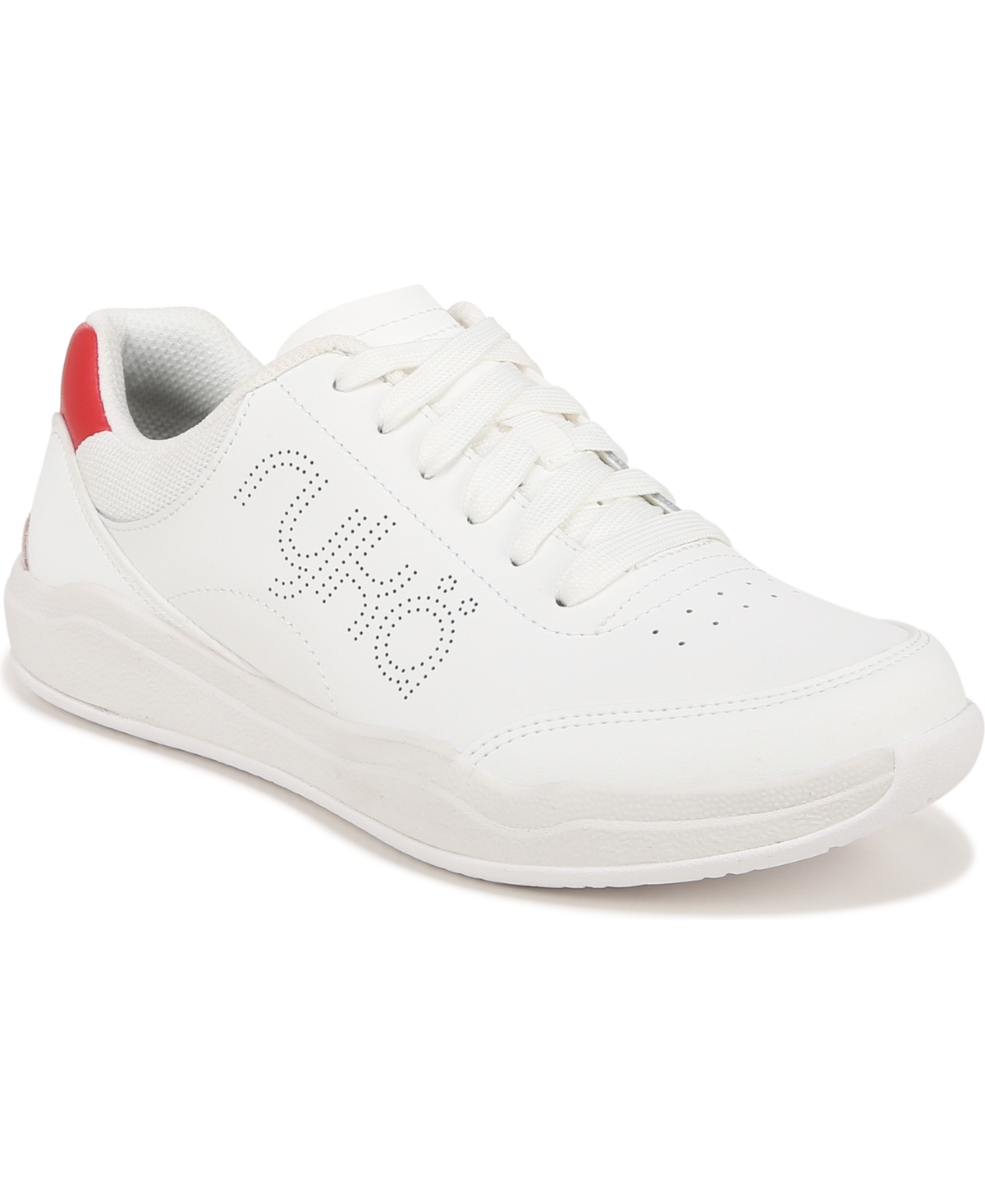 Shop Ryka Women's Courtside Pickleball Sneakers In White,red Leather