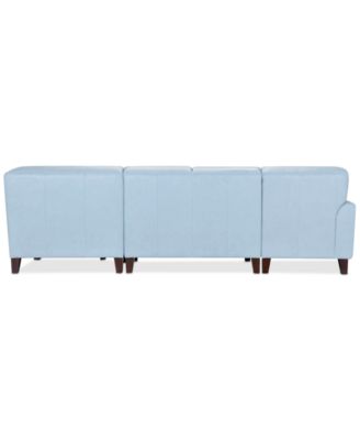 CLOSEOUT! Ashlinn 120" 4-Pc. Pastel Leather Sectional, Created for Macy's
