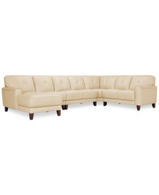 CLOSEOUT! Ashlinn 144" 5-Pc. Pastel Leather Sectional