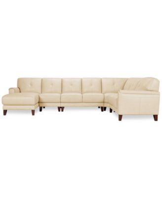 CLOSEOUT! Ashlinn 144" 5-Pc. Pastel Leather Sectional