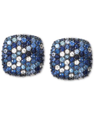EFFY&reg; Multi-Sapphire Ombr&eacute; Statement Earrings (3-5/8 ct. t.w.) in Sterling Silver