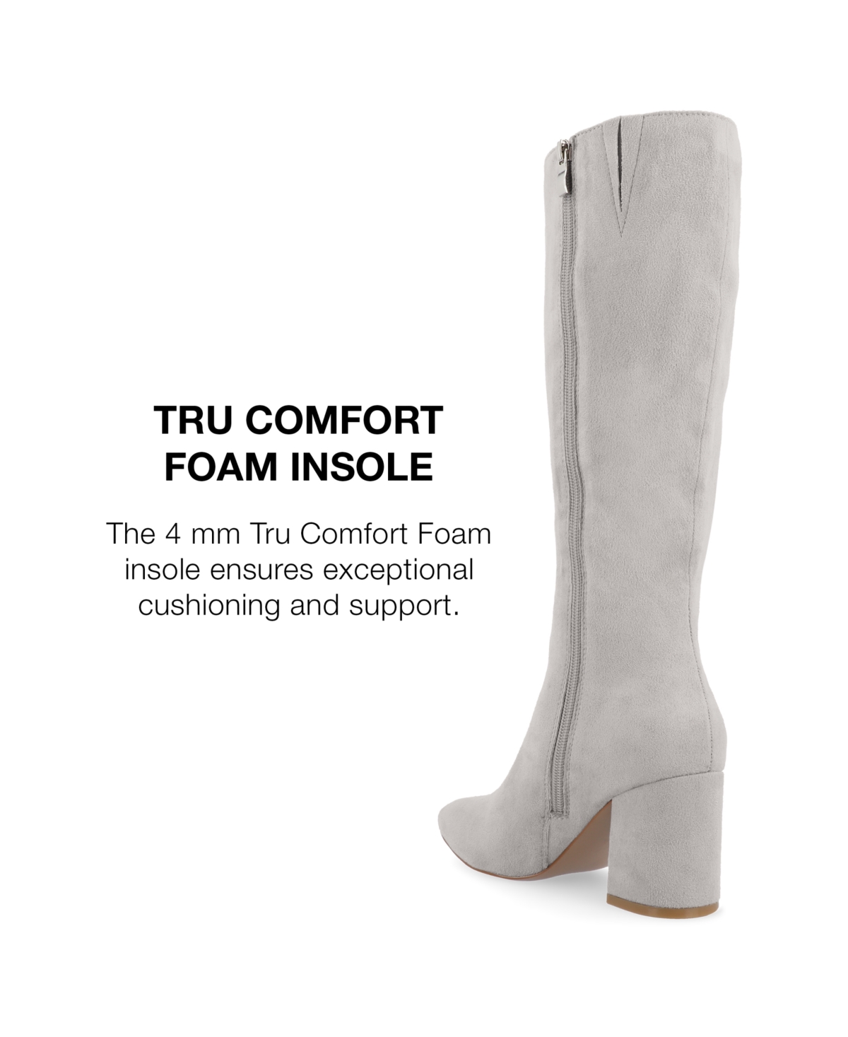 Journee Collection Women's Ameylia Wide Width Wide Calf Block Heel Knee High Boots