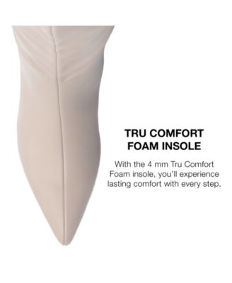 Women's Tullip Wide Width Kitten Heel Pointed Toe Knee High Dress Boots