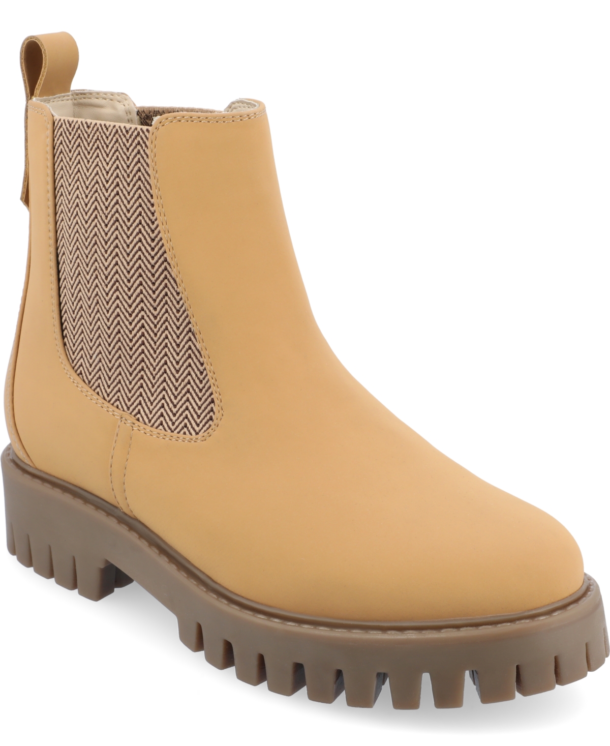 Journee Collection Women's Alara Medium and Wide Width Chelsea Lug Sole Bootie