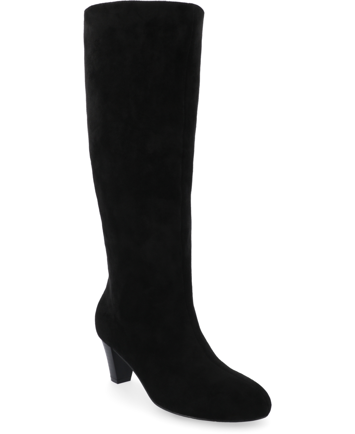 Shop Journee Collection Women's Jovey Regular Calf Boots In Black Suede