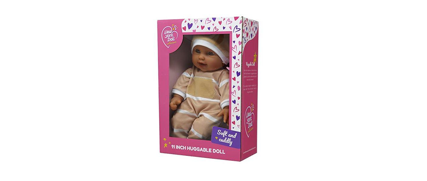 Детская кукла The New York Doll Collection 11" Soft Body Baby Doll with Pacifier, Ages 3+, цвет: Бежевый — фото 3