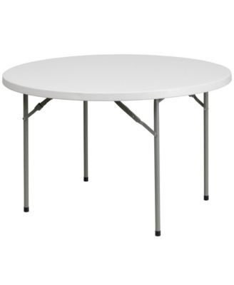 4-Foot Round Plastic Folding Table