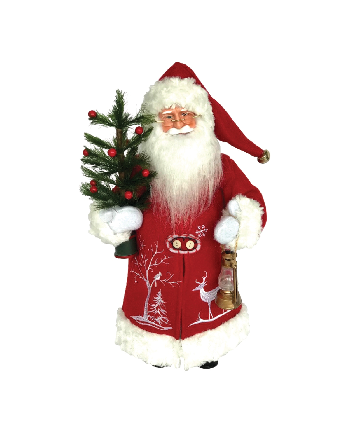 15" Winter Silhouette Claus - Red