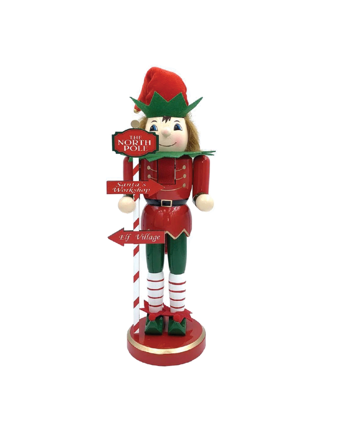 14" North Pole Elf Nutcracker - Red