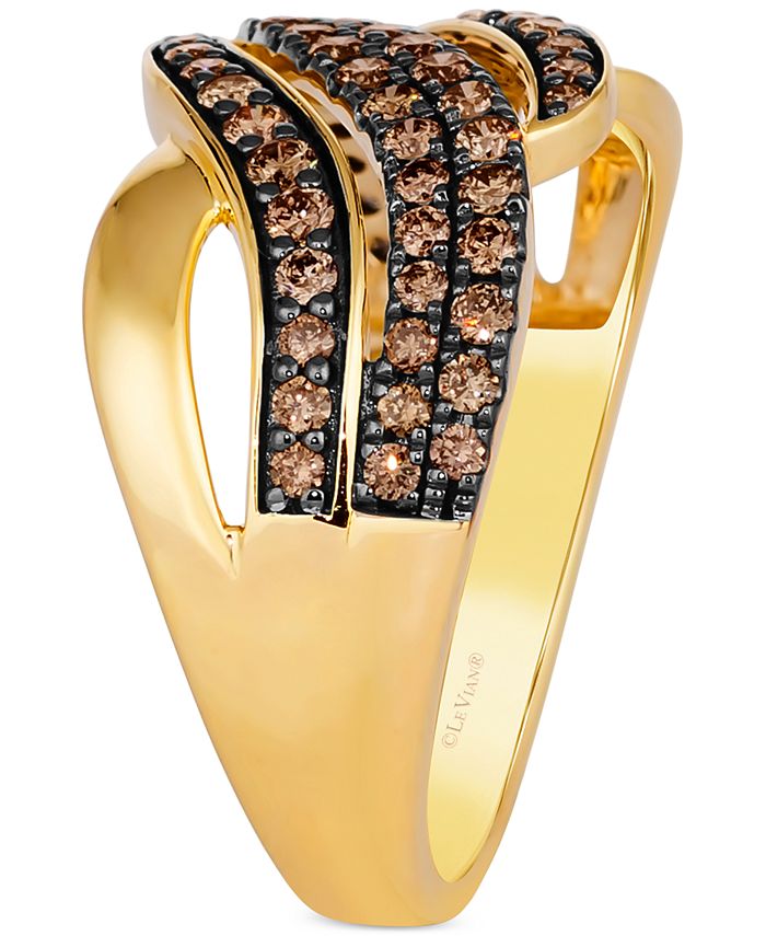 Le Vian Chocolatier® Chocolate Diamond Wavy Statement Ring (3/4 ct. t.w