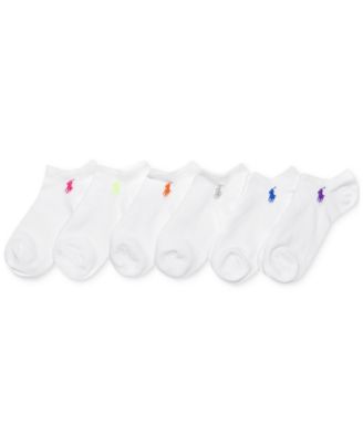 Polo Ralph Lauren - Women's Flat Knit Low-Cut Socks, 6 Pairs