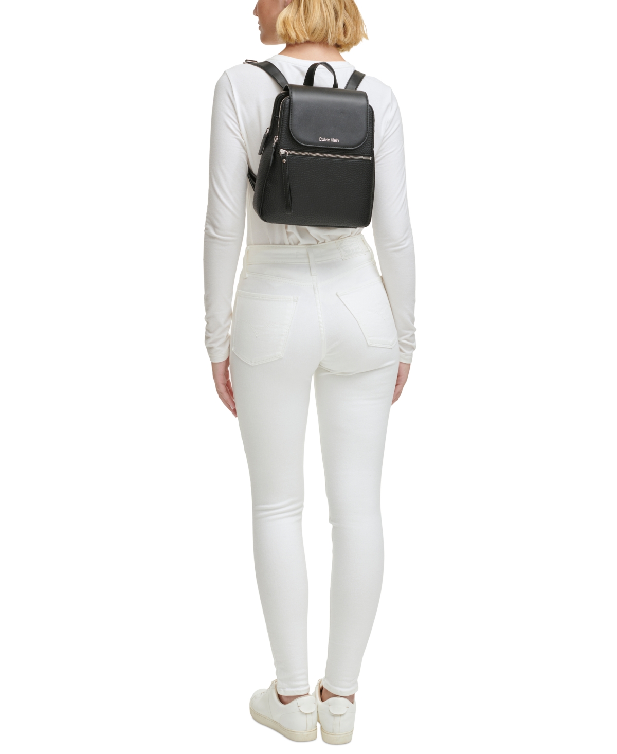 Shop Calvin Klein Garnet Triple Compartment Backpack In Mandarin
