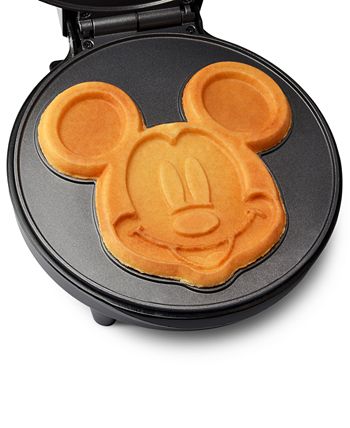 Disney Classic Mickey Waffle Maker, Brushed Stainless Steel,Silver, 7  waffle 