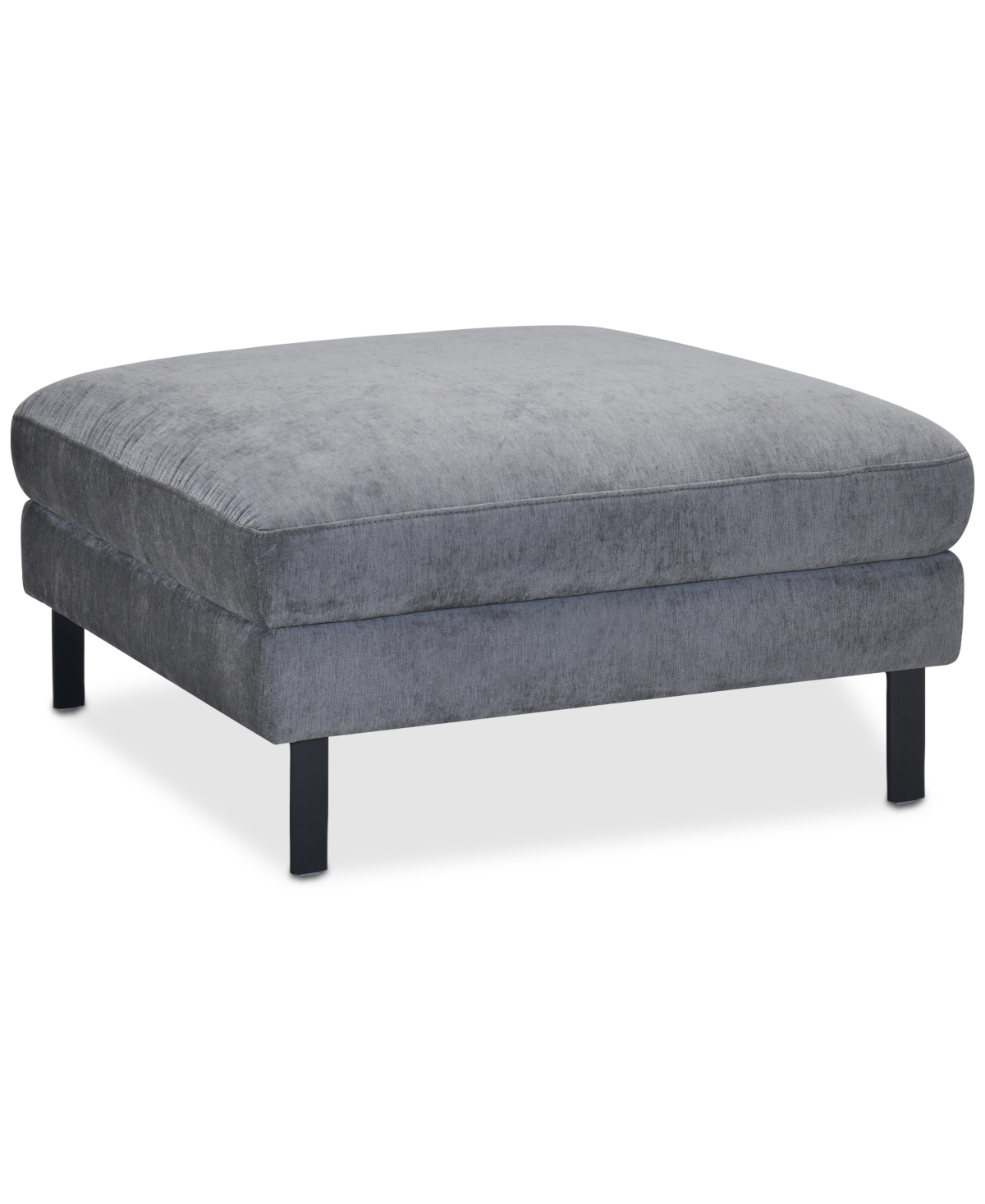 Macy's Kathya 40" Fabric Cocktail Ottoman, Created For  In Grey