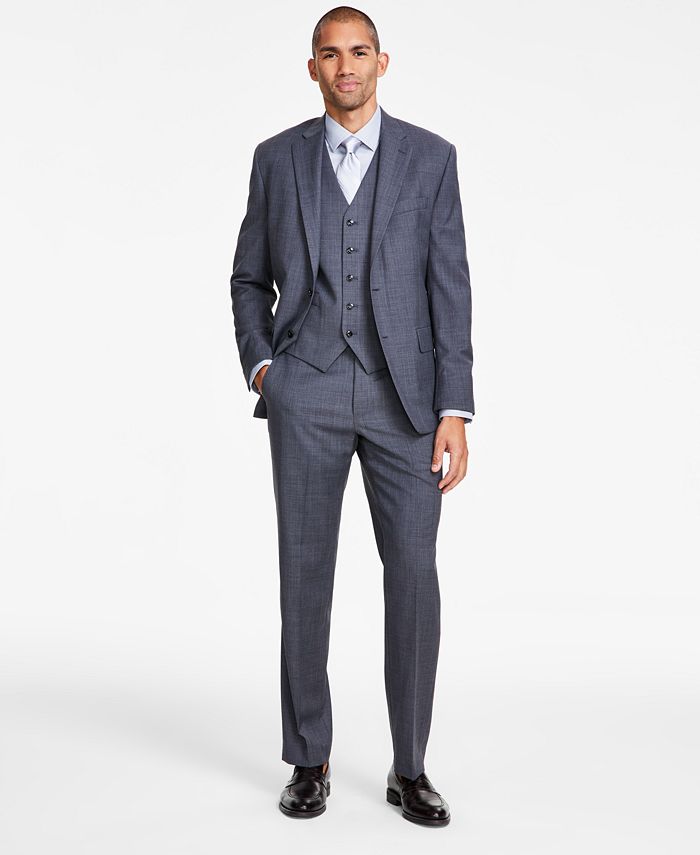 Michael Kors Men's ClassicFit WoolBlend Stretch Solid Vested Suit
